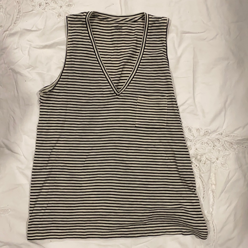 Madewell Tank Top Size Small, Striped